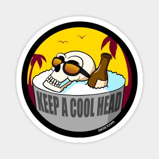 Skull 'Keep A Cool Head' Magnet